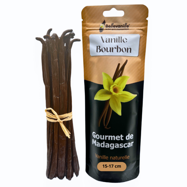 50 gousses de vanille Bourbon de Madagascar, souples, fraîches et charnues. Emballées dans un sachet ZIP refermable. Qualité premium, parfum intense et naturel, parfaites pour pâtisserie, desserts et boissons