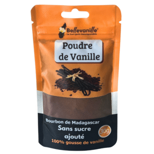 Poudre de vanille Bourbon de Madagascar, 30 g, pur vanille, non épuisée, sachet ZIP